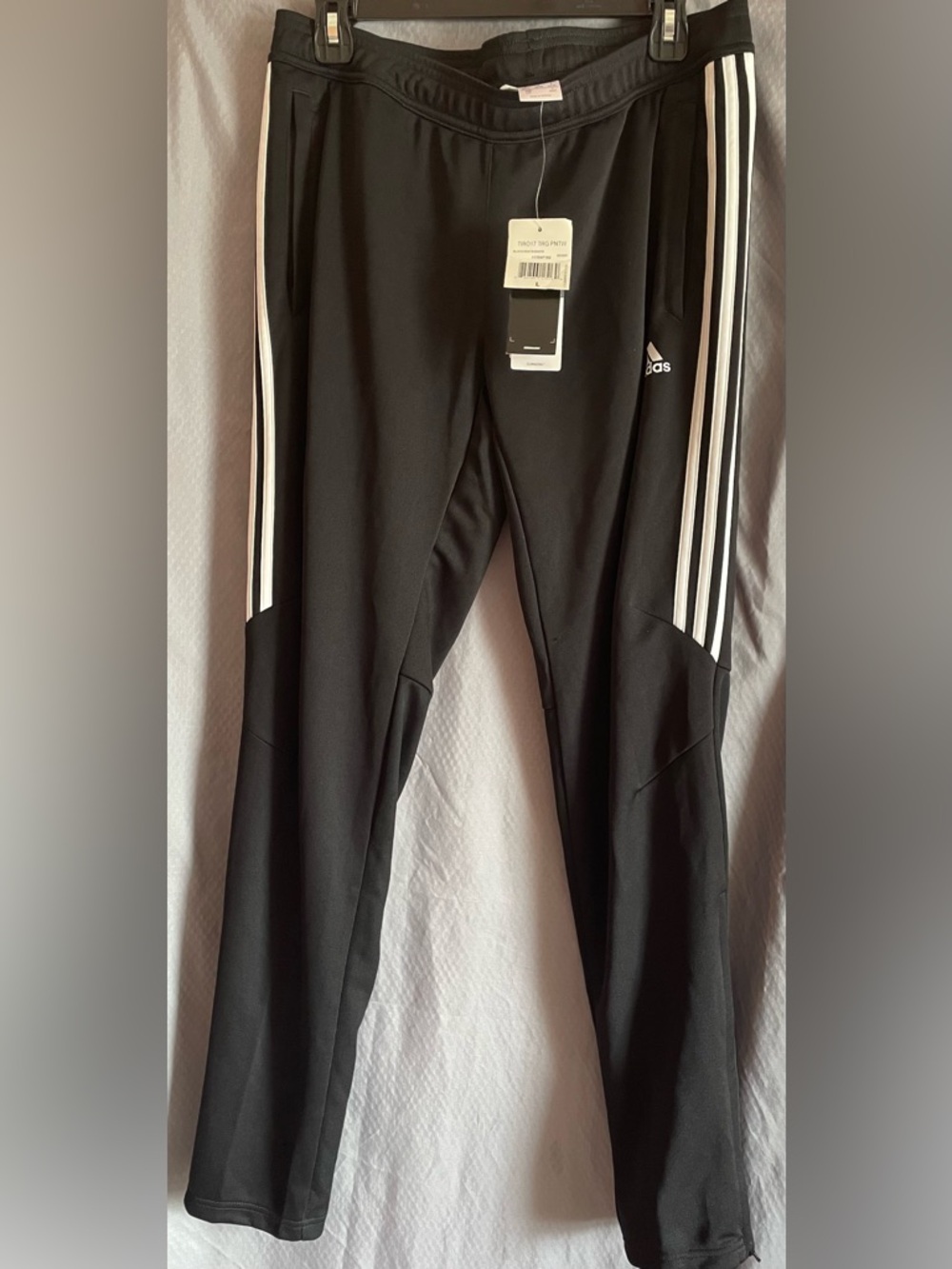 adidas Tiro17 Training Pants Black with White Stripes